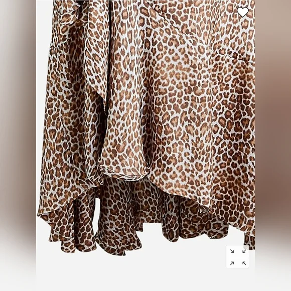 NWT J. Crew One-shoulder ruffle-hem dress in leopard, size 2